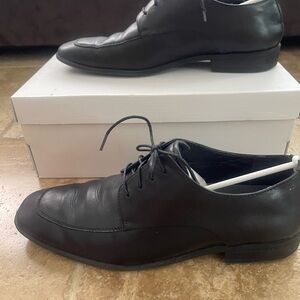 Calvin Klein Black Leather Oxfords